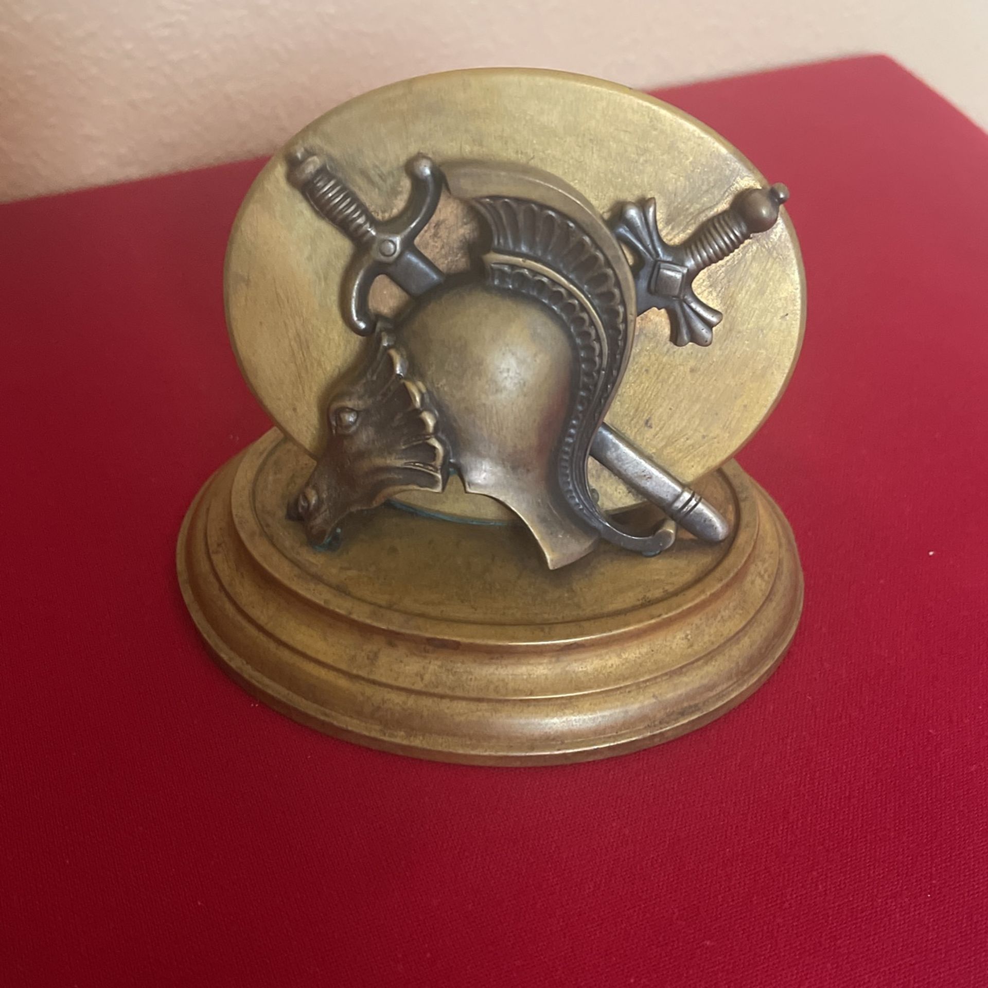 Vintage brass desk paperweight