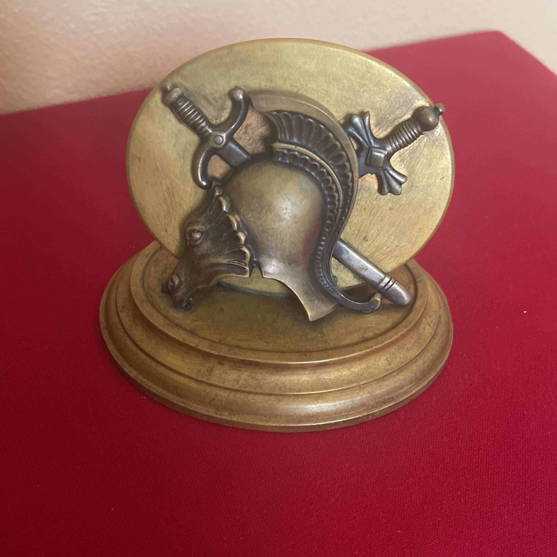 Vintage brass desk paperweight 