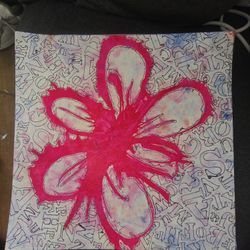 ARTWORK ABSTRACT 12" X 12" SIGNED 