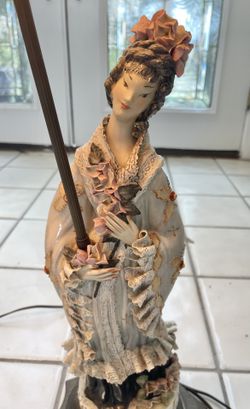 Pair Of Chinese Vintage Ceramic Lamps 