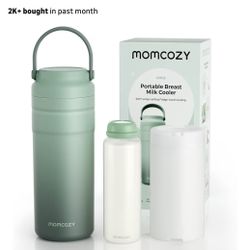 Momcozy Portable Breast Milk Cooler for Travel, 24H Ice-Free Cooling Breastmilk Storage Bottles