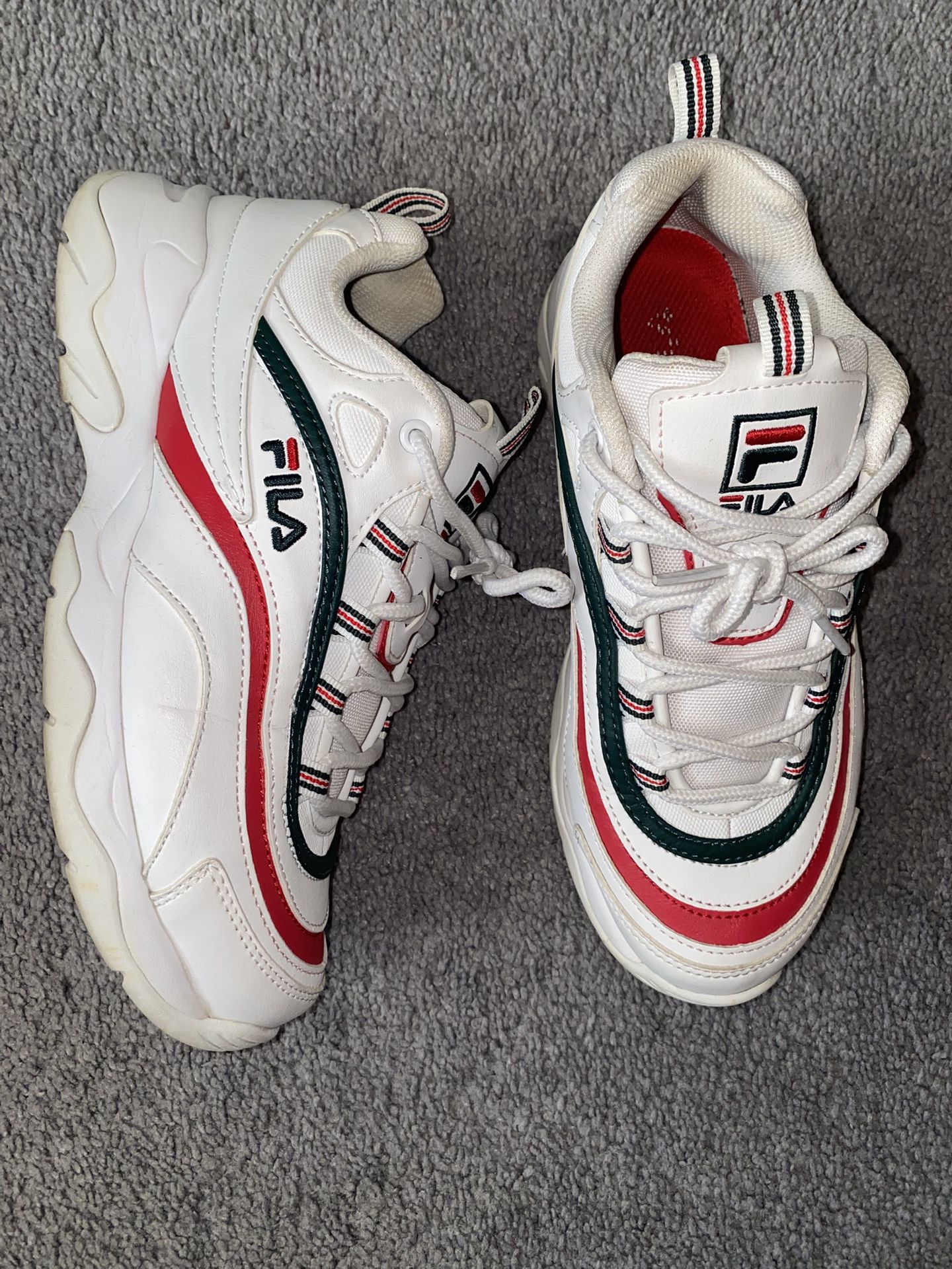 Women’s Red, White, & Green Filas