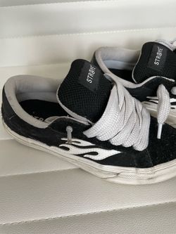 Straye Logan Stromper shoes, black/white, size 6US, 24cm