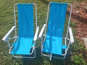 Highback Beach Chairs Set of 2