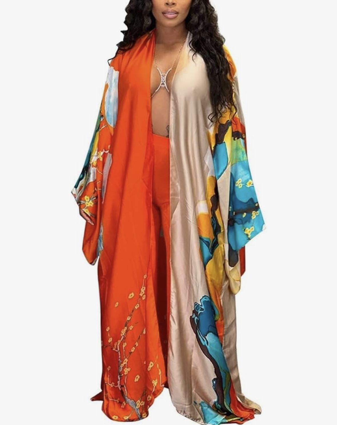 Sexy Silk Kimono Coverup