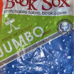 The Original Premium Jumbo Book Sox Stretchable Fabric Book Cover Rain Drop