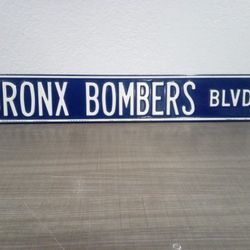 NEW YORK YANKEES BRONX BOMBERS STREET SIGN 