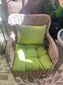 Wicker Rattan Chair With Cushions - World Market