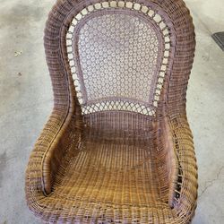 Antique Wicker and Cane Rocker