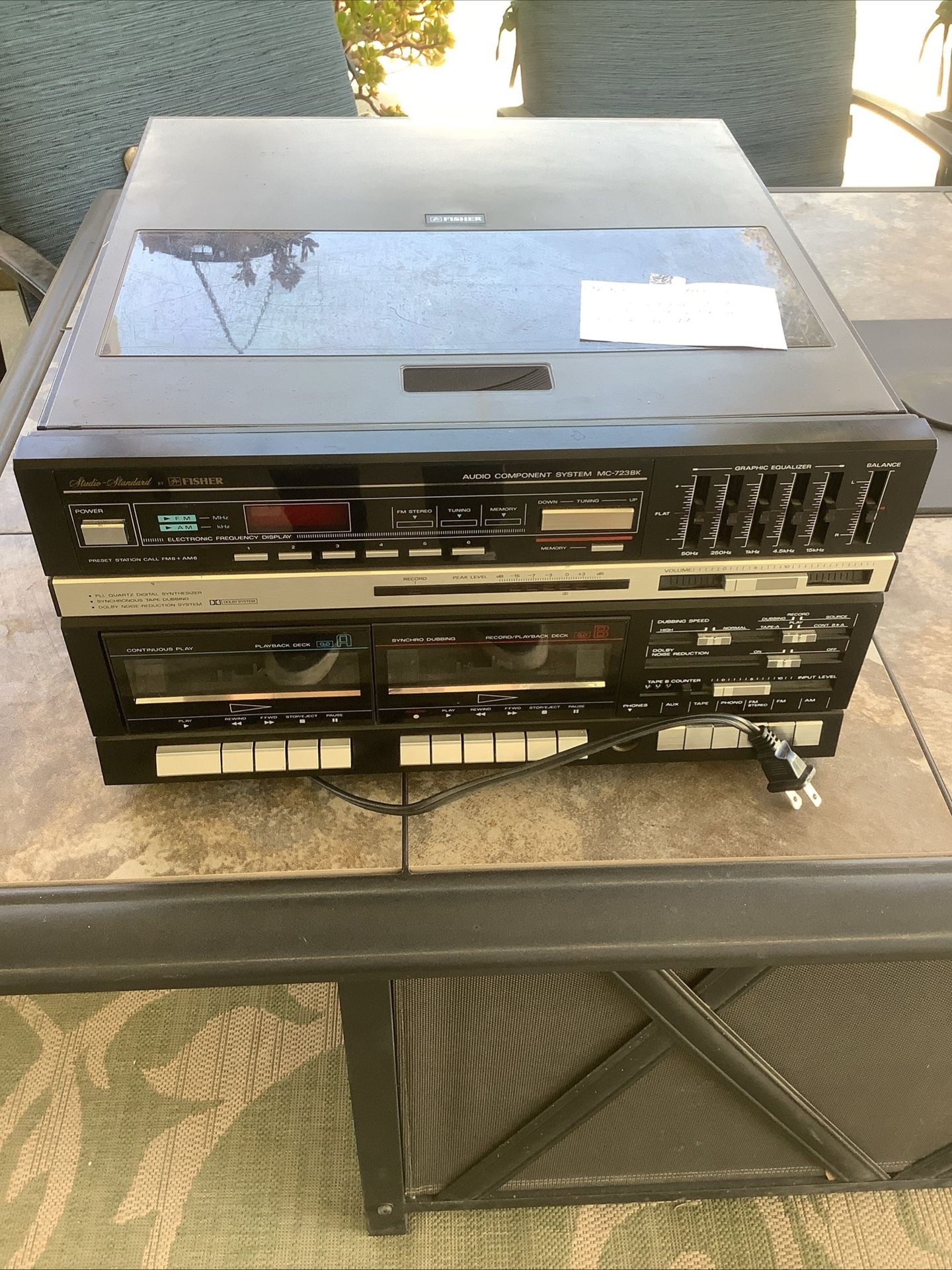 Fisher Studio Standard Turntable Stereo Audio Component System MC-723BK