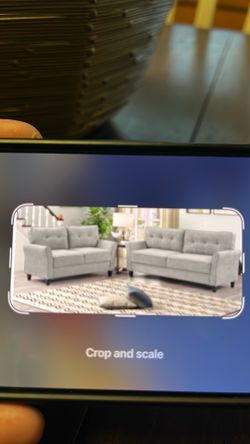 Grey sofa set  fabrick