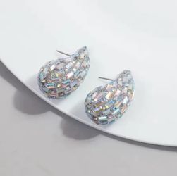E288 -Fashion Colorful Crystal Tear Drop Earrings!  