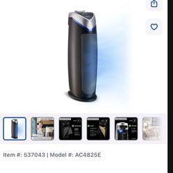 GermGuardian 3-Speed (Covers: 153-sq ft) Black HEPA and Uv Air Purifier ENERGY STAR