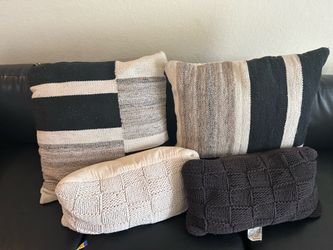 Threshold woven/striped decorative throw pillows