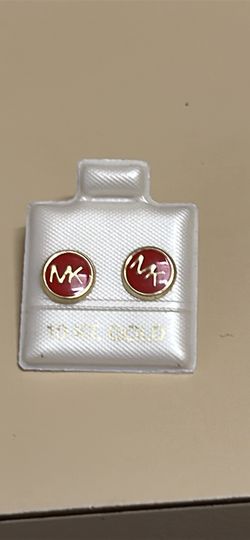 MK gold earrings