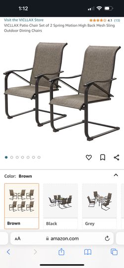 Brand New 2 Pack Of Patio Chairs