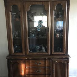 FREE!Dining cabinet with light inside. (Antique)