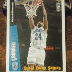 1996 Upper Deck Nestle Slam Dunk Scott Burrell Basketball Card Broken Arm Vintage Collectible NBA