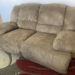 2 Recliner Love Seat Couches 