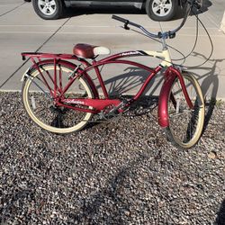 Burgundy beach cruiser sale