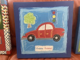 Canvas Car kids decor 