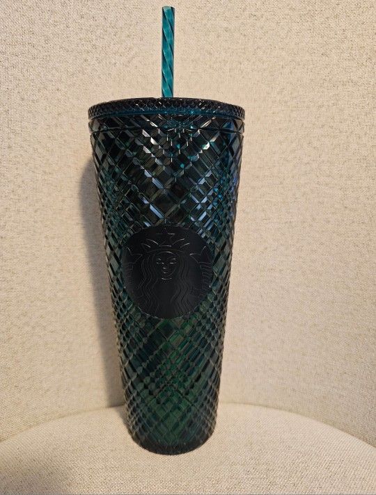 Starbucks Crisscross Emerald Green Venti Cold Cup