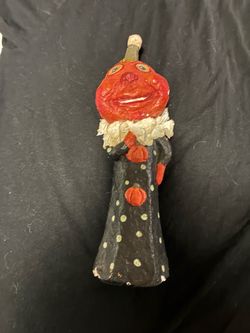 Vintage Halloween Pumpkin Head Figure