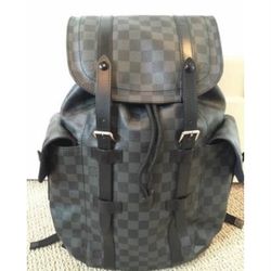 SELL TODAY - Men’s Pre Owned LOUIS VUITTON Damier Graphite Christopher Backpack 