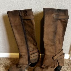 Fergalicious Distressed Nude Boots