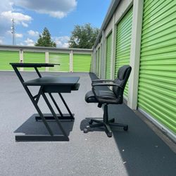 Black Desk & Chair Set