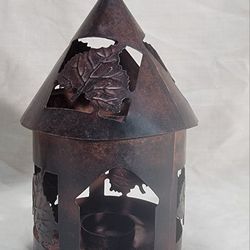 Metal Autumn Hanging Tea Light Candle Holder