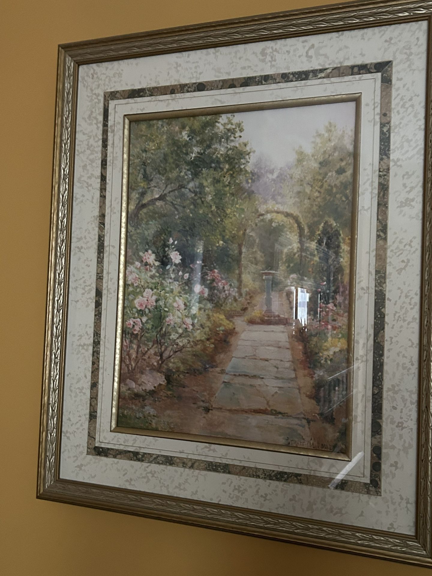 Large Framed Watercolor print