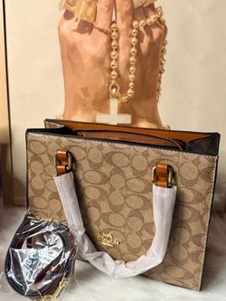 Coach Signature Tote Bag with Strap