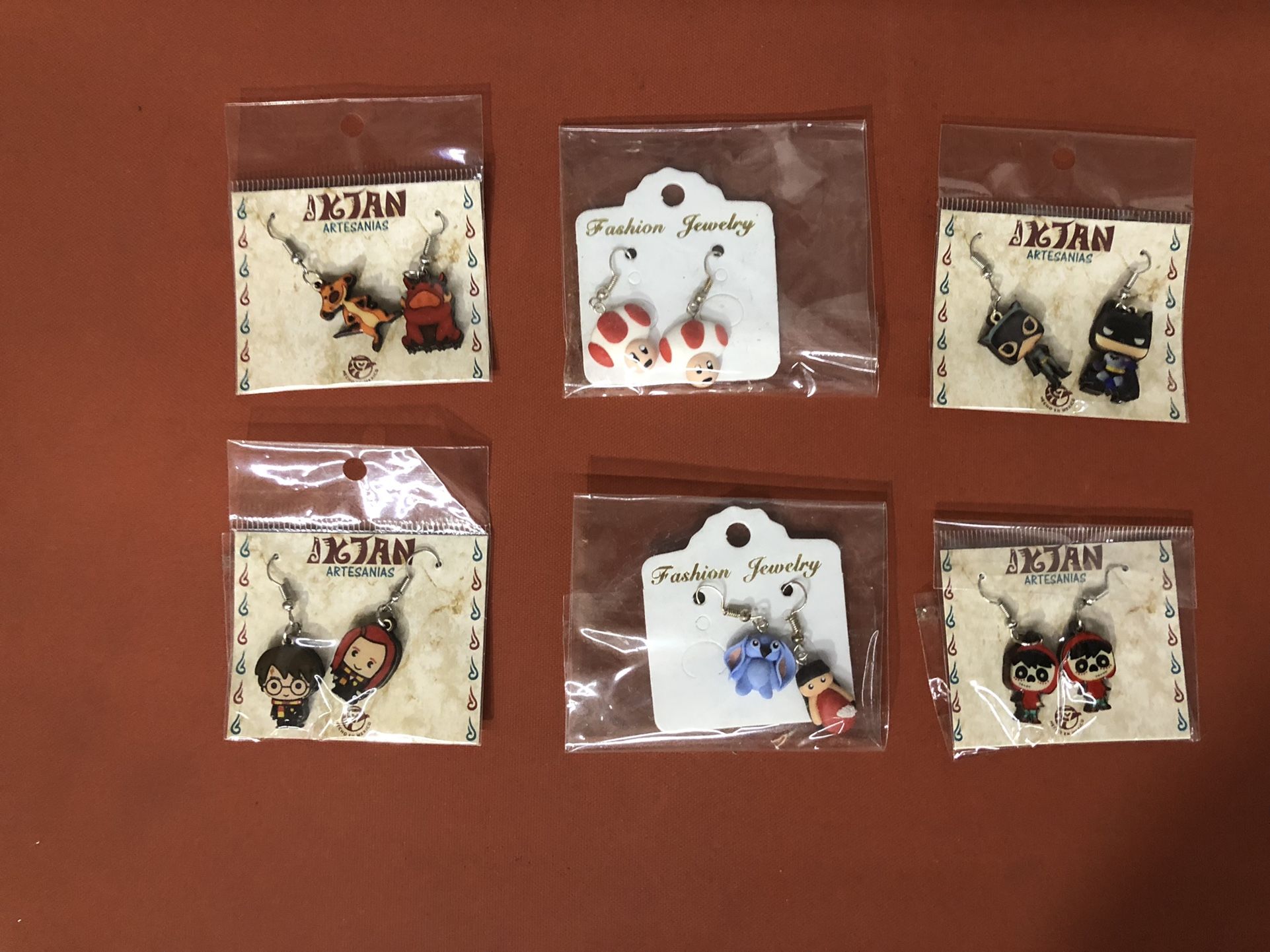Kids Earring Harry Potter Lion King Lilo And Stitch Coco Batman Shoer Mario Bros