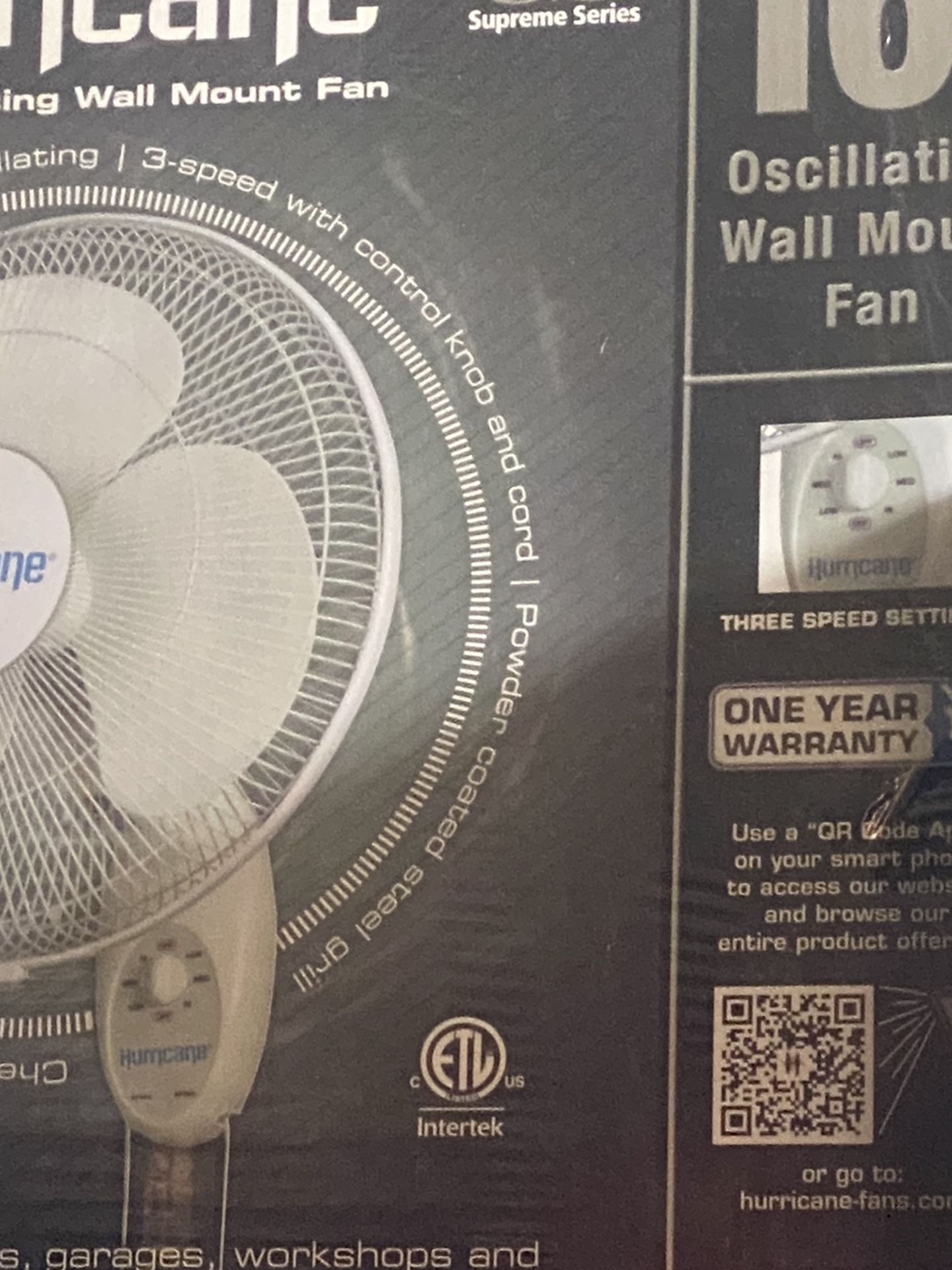 Hurricane 16” Wall Mount Fan