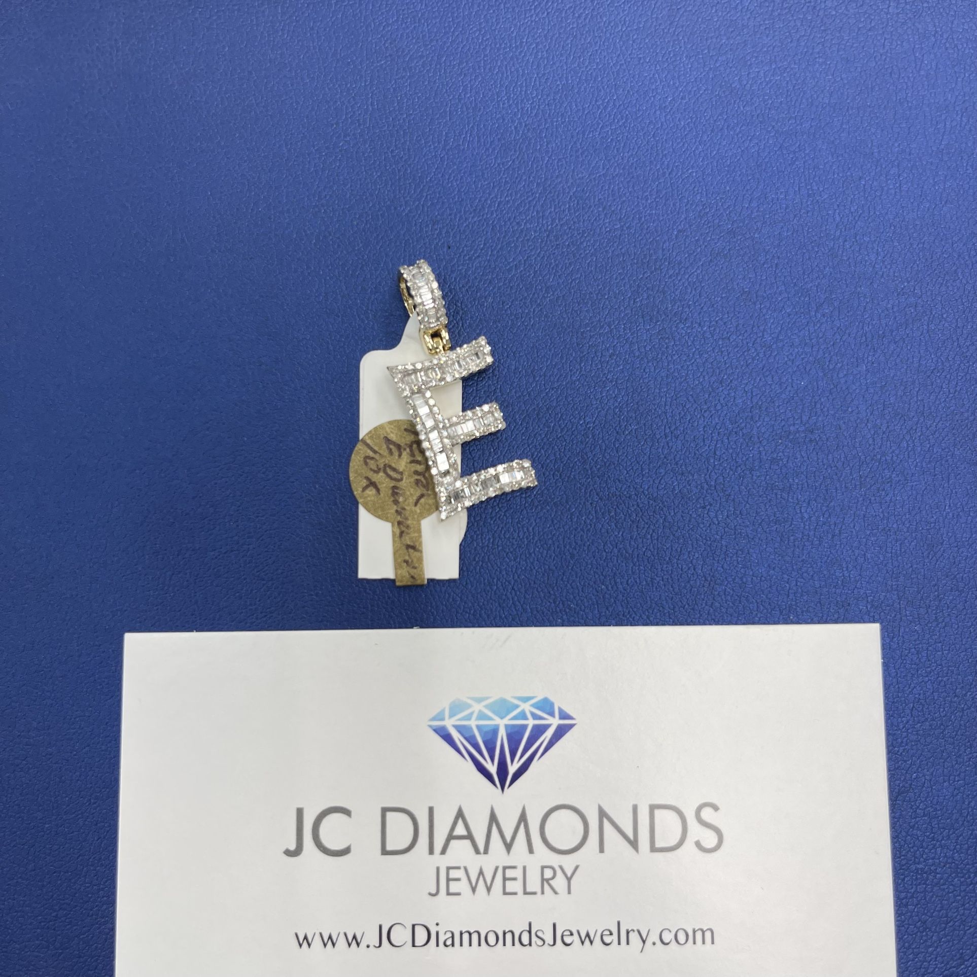 Pendant E Letter 10k Diamonds π