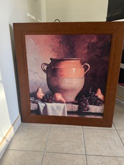 Framed modern painting