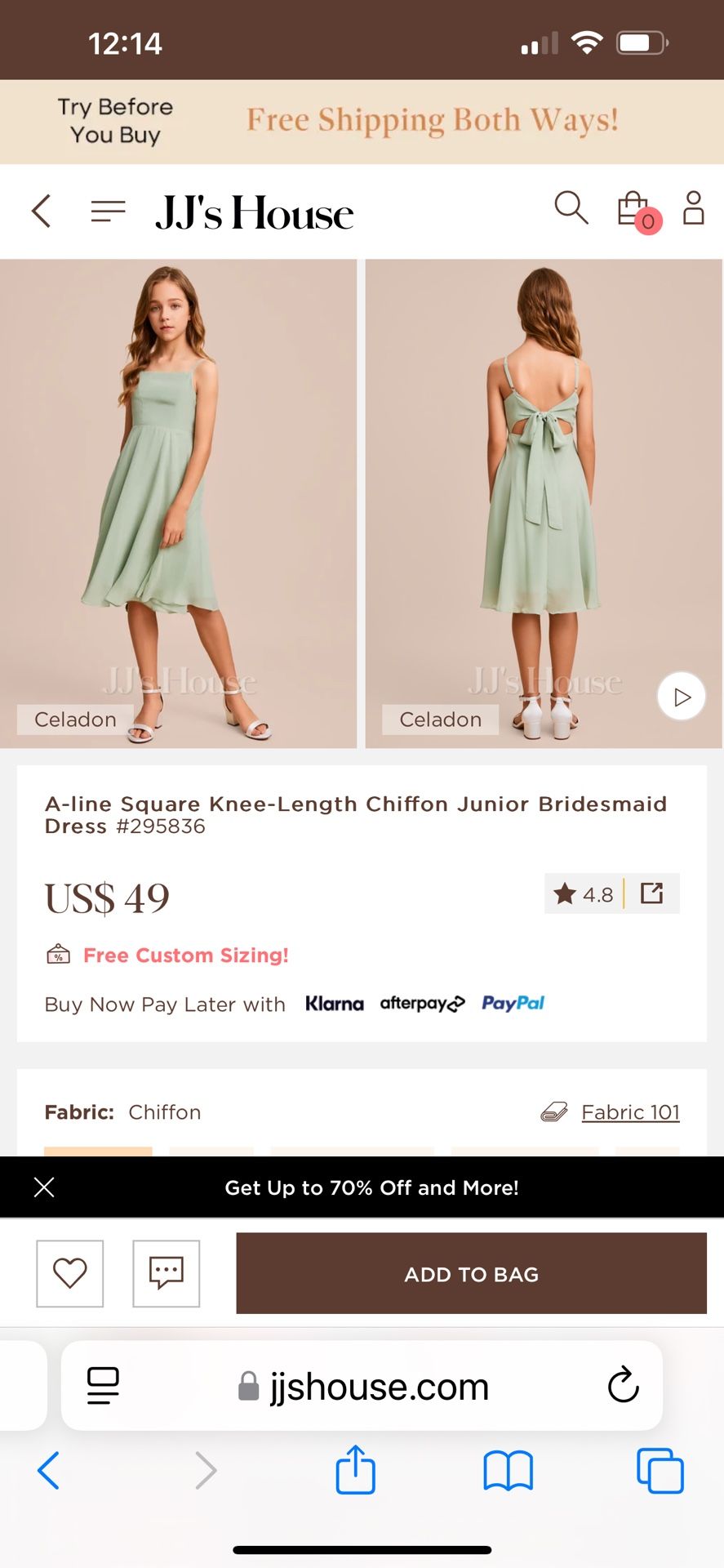 JJ’s house Junior Bridesmaid Dress