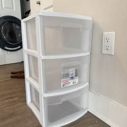 3 Drawer Plastic Storage Bins 