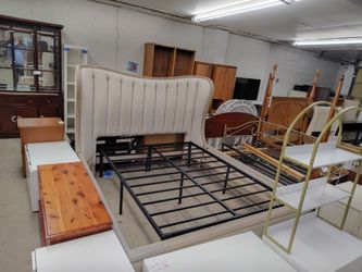 Upholstered King Bedframe no slats/platform
