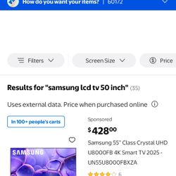 Tv Size 50’’  For Sale 