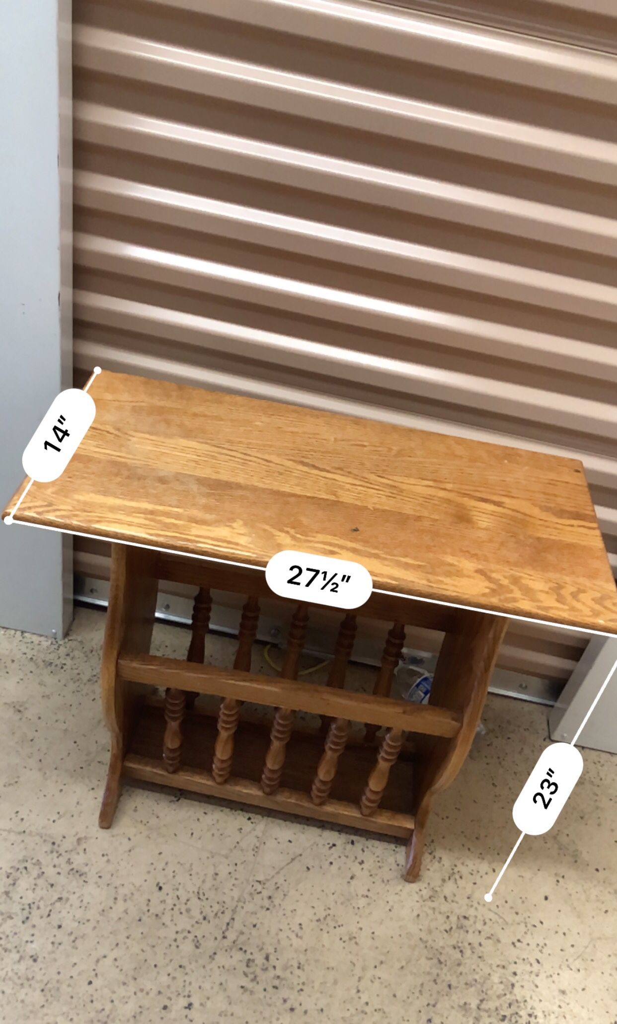 End Table With Magazine Holder