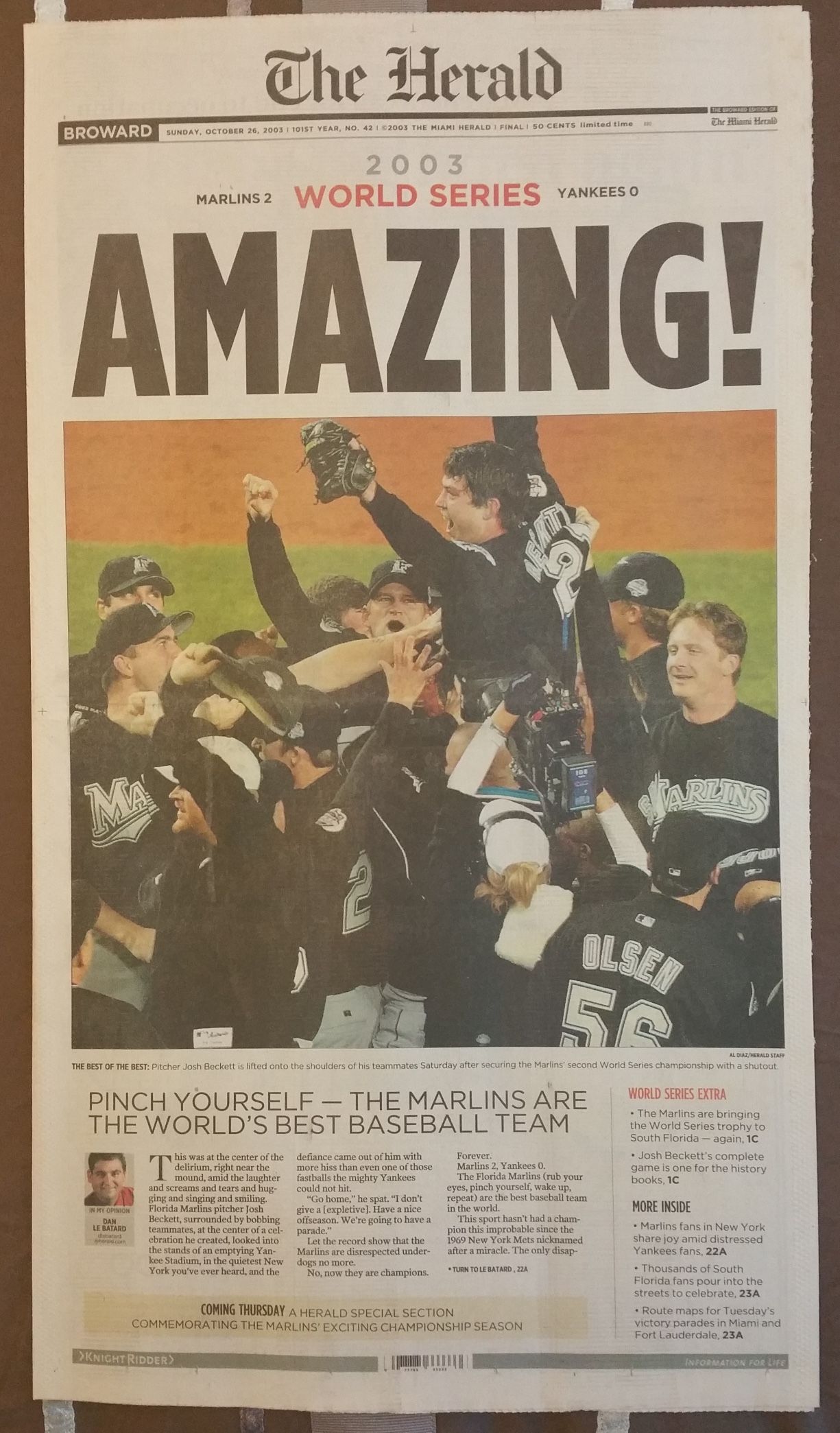 Marlins 2003 World Series Champions 