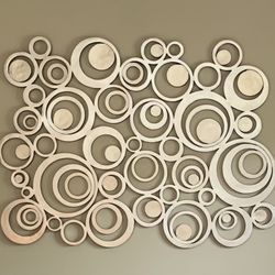 Luxury Art, X-Large silver wall art sculpture