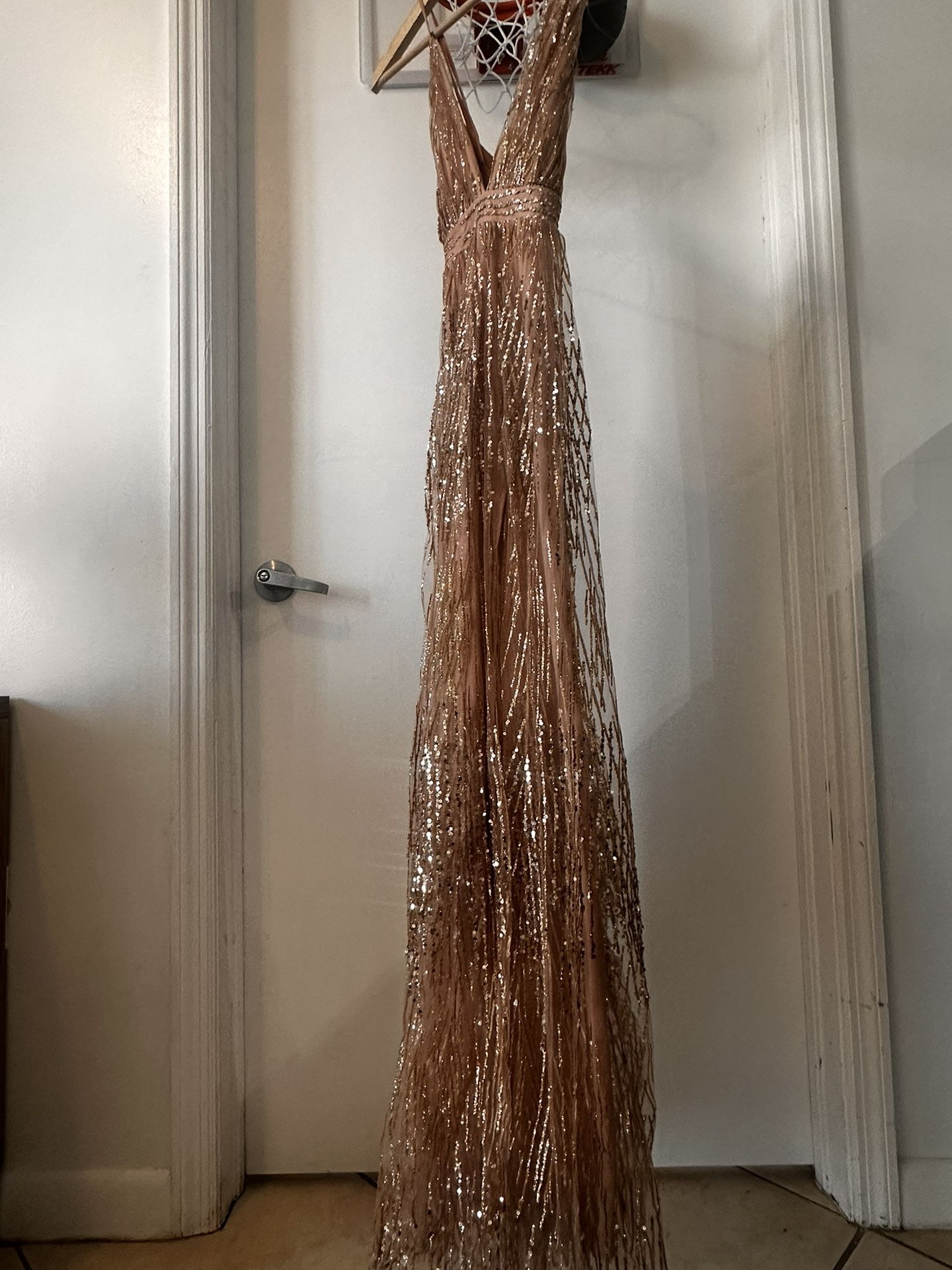 Rose Gold Formal Dress S/M