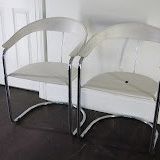 Vintage Arrben Italy Canasta Cantilever Gray Leather Italian Modern Chairs (Set of 2)