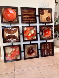Oriental Decorative New Wall Art Set. 40.5” x 40.5”.