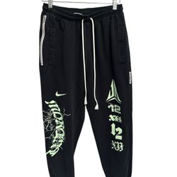 Nike Ja Morant Standard Issue Jogger Mens M  black Graphic Sweatpants Dri Fit