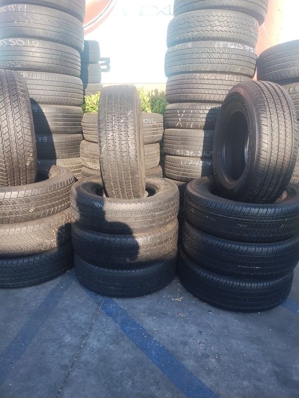 LT245/70R17 FIRESTONE A SET OF FOUR USED TIRES, INCLUDES MOUNTING AND BALANCING 