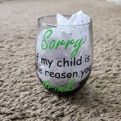 Funny Brand New Wine Glass!
